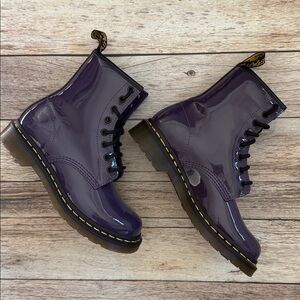 Dr. Martens Patent Leather Purple Boots NEW WITHOUT BOX